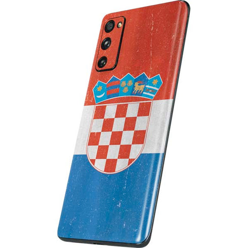 Croatia Flag Distressed Galaxy S20 Fan Edition Skin